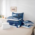 thumbnail image 5 of 7 Pcs Basketball Comforter Set King Size,Eat Sleep Basketball Bed in a Bag with Flat Sheet and Fitted Sheet and Adults,Geometric Honeycomb Bedding Set with Pillowcase and Sham, 5 of 5