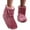 Red, variant on LUXUR Womens Slipper Socks House Warm Shoes Plush Lined Booties Slippers Cozy Boots Ladies Black 7-10