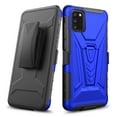 thumbnail image 2 of For Alcatel TCL A3X A600DL Case Holster Belt Clip Kickstand Design Phone Cover With Free Tempered Glass Screen Protector - Blue, 2 of 5