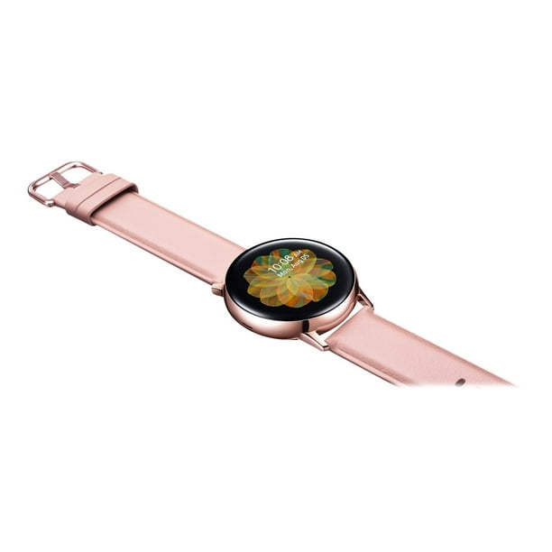 Samsung Galaxy Watch Active 2 40 mm pink gold aluminum smart watch with band fluoroelastomer display 1.2 4 GB Wi Fi NFC Bluetooth 0.92 oz Walmart