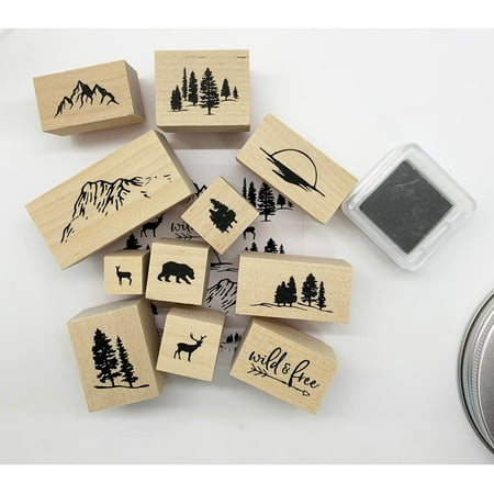 UPC: 0191518410198 | Wild & Free Wood Stamp Jar Set by Recollections™