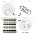 thumbnail image 4 of Black Grey Striped Shower Curtain, Waterproof Shower Curtains for Bathroom, Farmhouse Vintage Stripe Washable Fabric Bathtub Curtain Set Bath Decor with 12 Hooks Stall 36"x72", 4 of 8