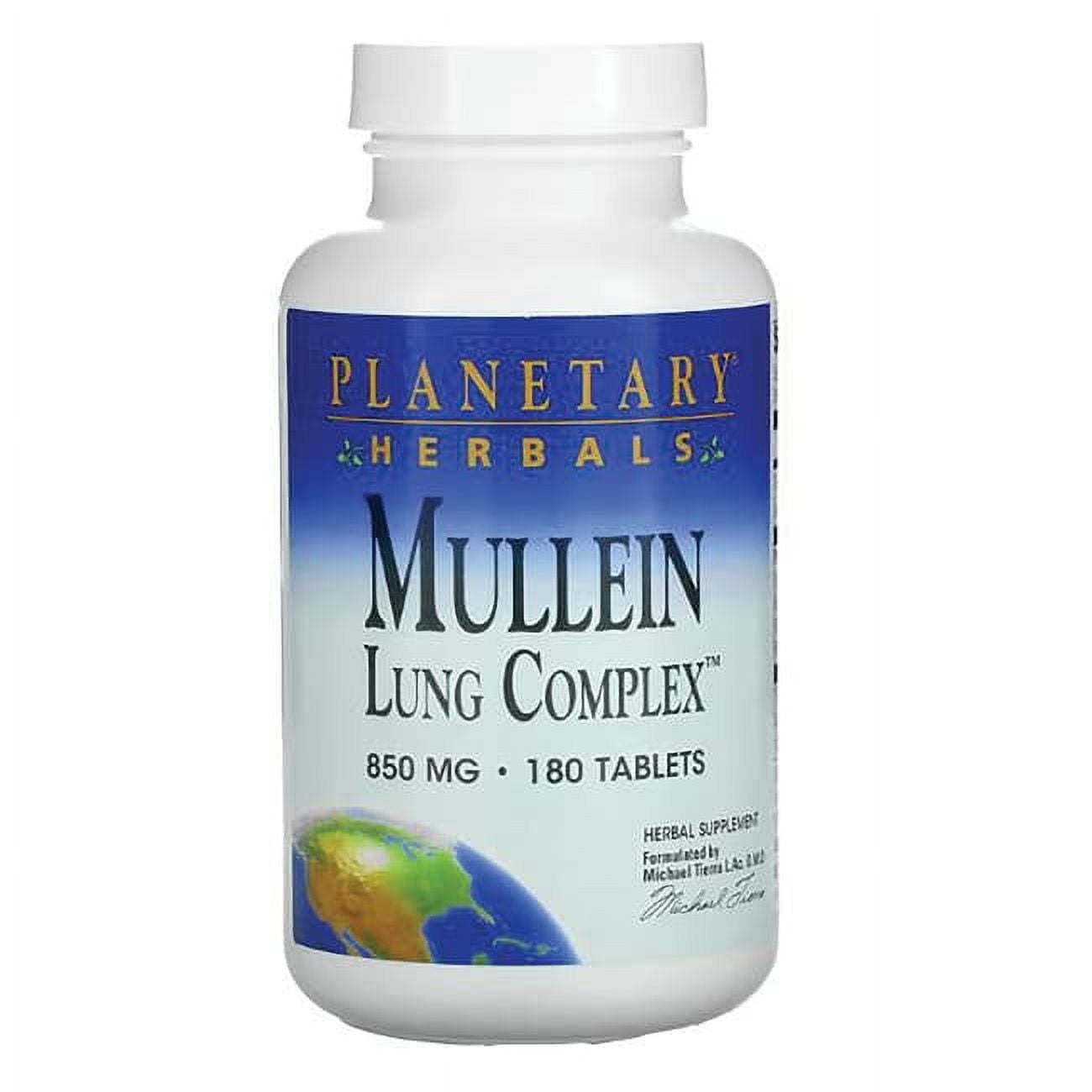 Planetary Formulas Planetary Herbals Mullein Lung Complex, 180 ea
