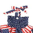thumbnail image 2 of Filles Indépendance Jour Drapeau Rayure Étoiles Imprimer Robe Sans Manches, 2 of 7