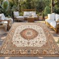 thumbnail image 2 of Burnt Orange Boho Outdoor Rug 3x5 Ft - Reversible Patio Rug Outdoor Camping Rugs, Vintage Ethnic Geometric Southwestern Indoor Outdoor Area Rugs, Non-Slip Outdoor Carpet Runner for Deck/Porch, 2 of 8