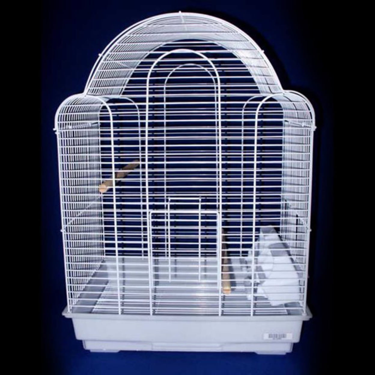5804 3/8" Bar Spacing ShellTop Small Bird Cage - 18"x14" In White