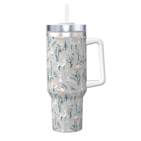

Tideii white Moose winter tree for 40OZ Ice Cup Stainless Steel Heat-insulating and Cold-insulating Water Cup with Handle Suitable for Indoor and Outdoor Activities