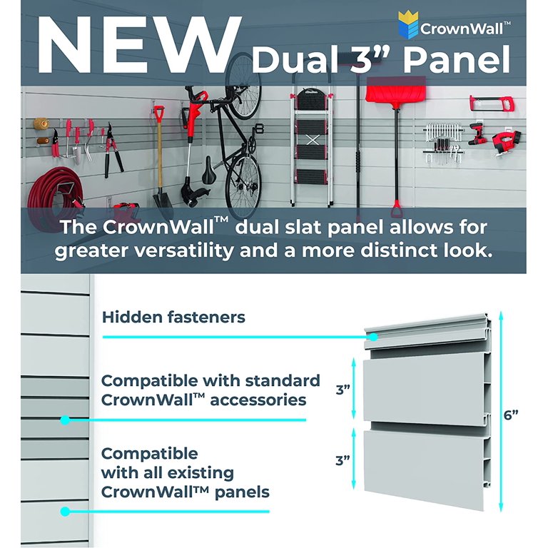 CrownWall PVC Slat Wall Panels Garage Wall And Home