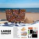 thumbnail image 5 of Fotbe 70s Groovy Hippie Retro Bolsa de Viaje para Playa - Resistente al Agua, Bolsa Tote de Gran Capacidad y Ligera con 7 Bolsillos para Mujeres y Hombres, 5 of 7
