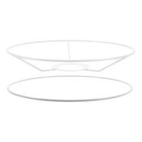 Lampshade Frame DIY Ring Wire Shades for Floor Chandelier White
