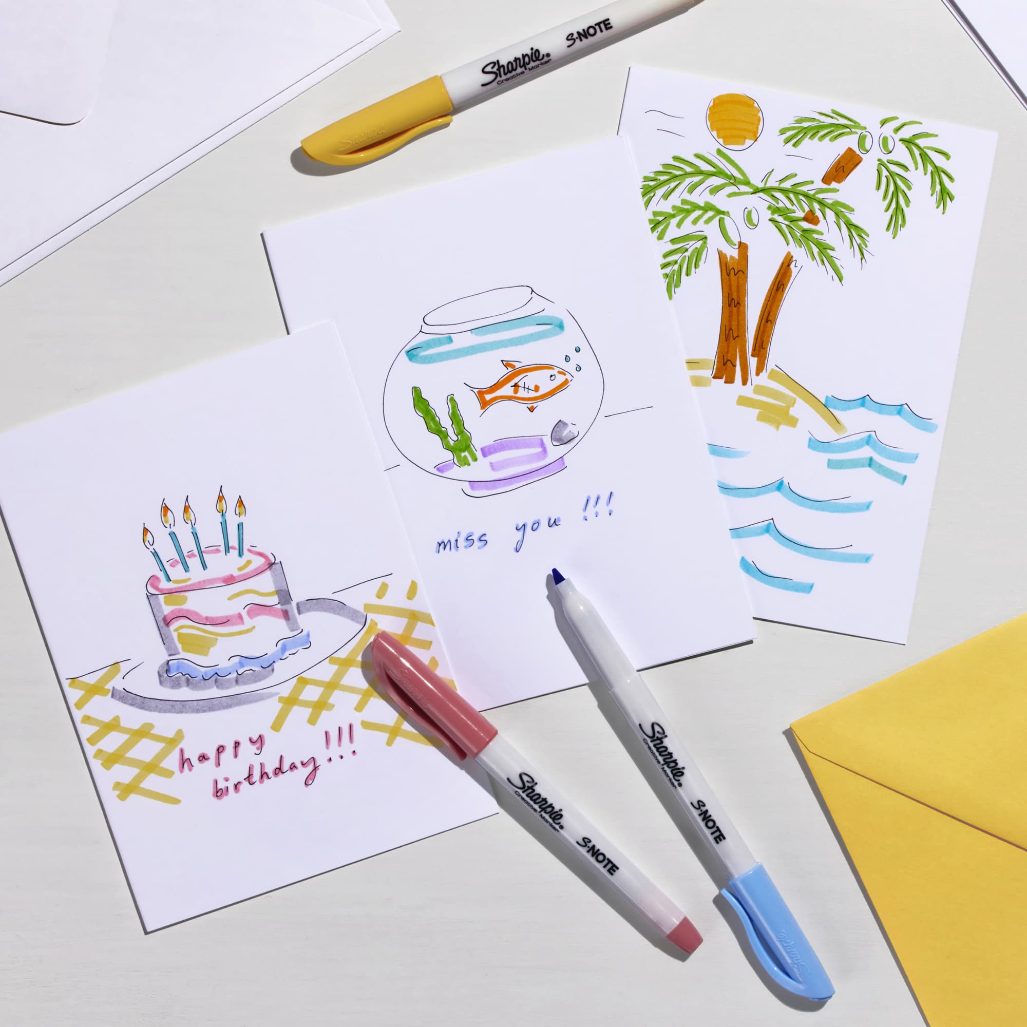 Marcadores creativos Sharpie S-Note colores surtidos, punta cincel, 6 piezas 5