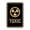 Black Gold, variant on Signs ByLITA Portrait Round Toxic Sign (Red) - Small