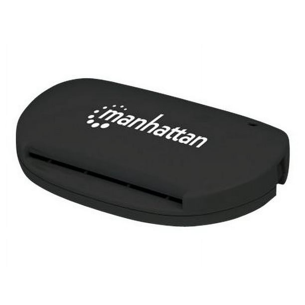 Manhattan USB-A Smart/SIM Card Reader, 480 USB 2.0 Friction MBlister 3.5cm Bit/S (), Compact, compatible avec les Types Câble Noir, - Lecteur de Cartes SMART - USB 2.0 - Noir