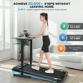 thumbnail image 6 of 2 in 1 Walking Pad Treadmill with Adjustable Handles, 2.5HP Under Desk Treadmill, Portable Folding Treadmills with Incline, Large Running Area, Creative LED Display, 0.6-7.5MPH, 6 of 8