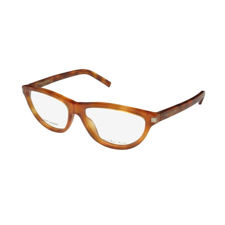 NEW YVES SAINT LAURENT PARIS SL 69 WOMENS/LADIES CAT EYE FULL-RIM HAVANA FRAME DEMO LENSES 55-15-140 EYEGLASSES/EYE GLASSES