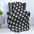thumbnail image 4 of Grey and Black Soft Flannel Fleece Throw Blanket, Bohemian Pattern with Triangles Vertical Lines Repeating Motifs, Cozy Plush for Indoor and Outdoor Use, 70" x 90", Grey Black Pale Grey, by Ambesonne, 4 of 5