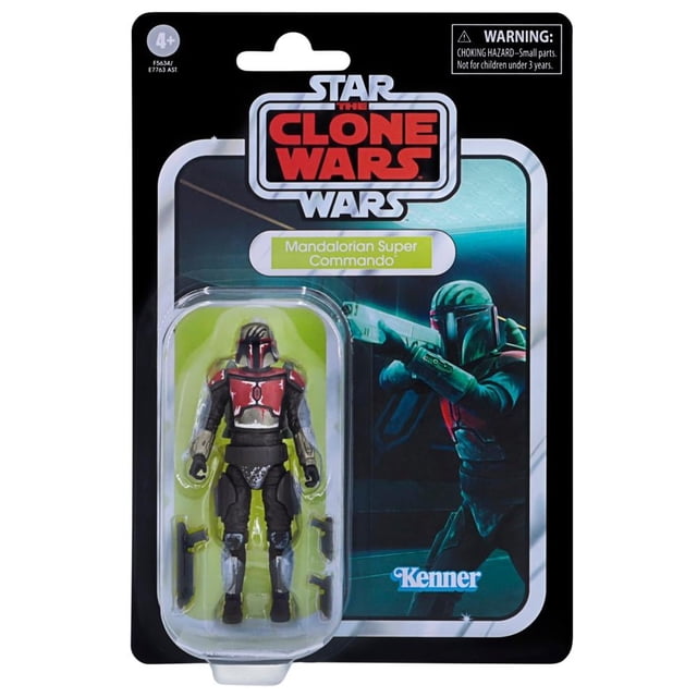 Figura Mandalorian Super Commando Hasbro Star Wars Colección Vintage 3.7 Pulgadas