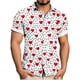 thumbnail image 1 of Blusa y camisa de manga corta con cuello vuelto para hombre, blusa informal de moda con cuello vuelto, blusa estampada de manga corta con botones, blusa de poliéster para hombre, 1 of 6