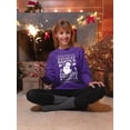 thumbnail image 2 of Santa's Naughty List Christmas Women's Sweatshirt, 2 of 4