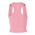 thumbnail image 4 of DHFJKG Tank Tops For Women Summer Ribbed Fitted Crop Top Sleeveless Camisole Scoop Neck Solid Color Workout Gym Clothes, 4 of 5