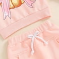 thumbnail image 6 of GYRATEDREAM Infant Baby Girls Halloween Outfits Toddler Bowknot Pumpkin Print Long Sleeve Sweatshirts Tops Pants Fall Winter Clothes for 0 Month-3 Years, 6 of 8