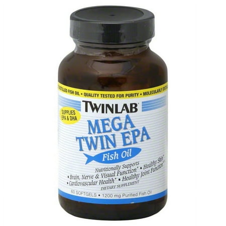 Twinlab Mega Twin EPA Fish Oil Dietary Supplement Softgels - 60ct