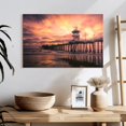 thumbnail image 3 of Elephant Stock Mystical Huntington Pier Wall Art - Horizontal Canvas Wall Art - Living Room Wall Decor - Nautical Canvas - Orange And Brown Decor - 24" x 16", 3 of 8