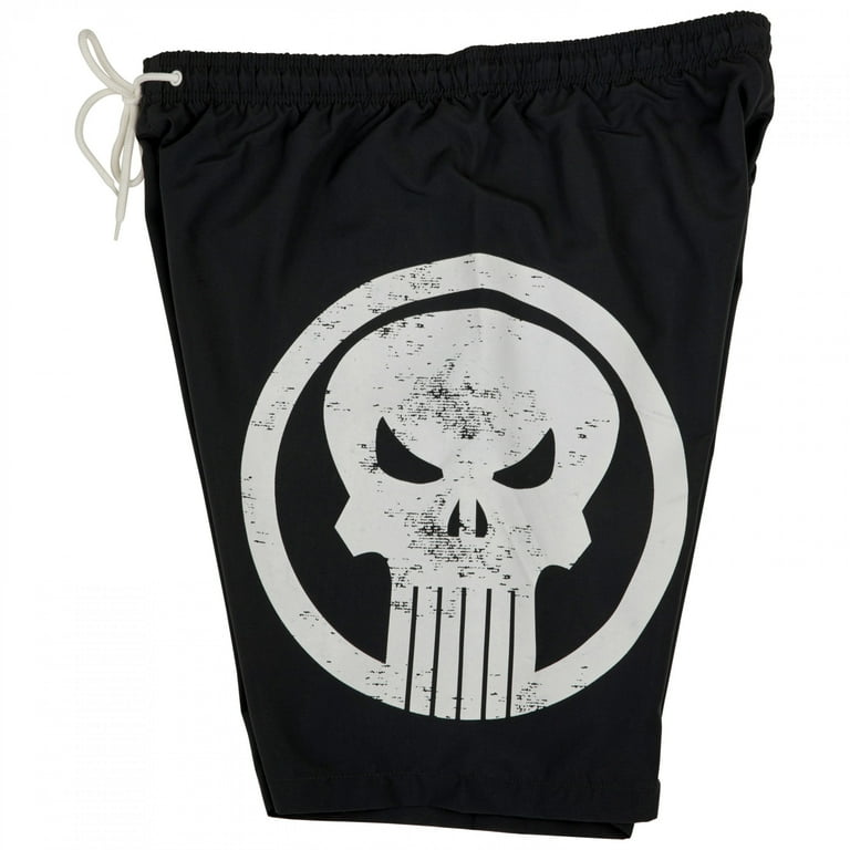 Punisher 831229 small 28 30 Marvel Comics the Punisher Skull Symbol Board Shorts Small 28 30