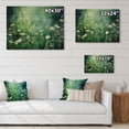 thumbnail image 4 of Designart "Green Wildflower Meadow Verdant Fields" Floral Print on Natural Pine Wood, 4 of 5