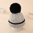 thumbnail image 2 of Baby Infant Beanie Knit Warm Winter Pom Pom Skull Cap Hat, 2 of 5