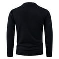 thumbnail image 4 of HAiming Mens Sweater Oversize Quarter Zip Lapel Collar Solid Long Sleeve Solid Color Tops Fall Winter Clothes, 4 of 5