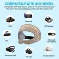 thumbnail image 3 of VR Mask Cover, Eye Face Cover Breathable Sweat Band for Meta/Oculus Quest 3 Quest2, Vision Pro Headset, Quest Pro, PSVR2 and Virtual Reality Game-Black, 3 of 7