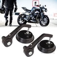 thumbnail image 2 of Round 7/8" Handlebar Aluminum Alloy Motocycle Rearview Mirrors Moto Bar End Motor Side Mirrors Motorcycle Cafe Racer Accessories, 2 of 5