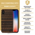 thumbnail image 7 of Case Yard Wooden Case for iPhone-X Soft TPU Silicone cover Slim Fit Shockproof Wood Protective Phone Cover for Girls Boys Men and Women Supports Wireless Charging Aztec Pattern Design, 7 of 7