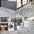thumbnail image 2 of Black Geometric Chevron Dot Pattern Kitchen Rug Mat,Kitchen Runner Rugs Non Skid Washable,Decorative Kitchen Floor Mats for Kitchen,Sink,Laundry,17"X47", 2 of 5