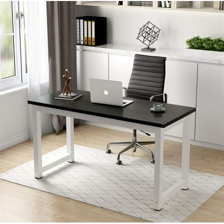 Ktaxon 43 High Strength Wooden Computer Desk Modern Writing Table For Home Office Workstation Black