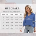 thumbnail image 6 of SWQZVT Women's V Neck Polo Shirt 3/4 Sleeve Collared Casual Business Top Loose Fit Summer Blouse, 6 of 7