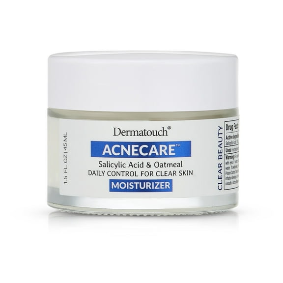 Dermatouch Acne Moisturizer Anti Aging Cream with Salicylic Acid and Oatmeal, 1.7 Oz.
