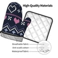 thumbnail image 4 of Gaeub Pixel Heart Winter Print Oven Mitts and Pot Holders Sets of 2,Heat Resistant Pad,Cooking Gloves, for Baking BBQ Home Decor, 4 of 7