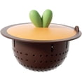 thumbnail image 2 of Sink Strainer Kitchen Sink Drain Anti Odor Catcher Cute Easy Clean Rust Resistant Fast Flow Sink Stopper with Cover Sink Drain Basket, Brown, 2 of 4