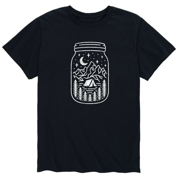 Instant Message - Mason Jar Camping - Men's Short Sleeve Graphic T-Shirt