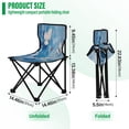 thumbnail image 3 of 600D Oxford Camping Chair Portable Foldable Chair Supports 220 lbs for Picnic, Fishing, Backpacking Butterflies and Circular Motif, 3 of 8