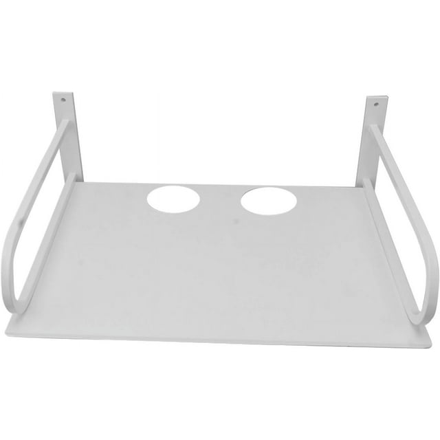 ZOUSSIQI Wall Mounted Projector Shelf,Floating Projector Wall Mount,Router Shelf with Metal Bracket,DVD PS5 Holder Stand Accessories,for Living Room,Office,Bedroom(White) CA919-56410