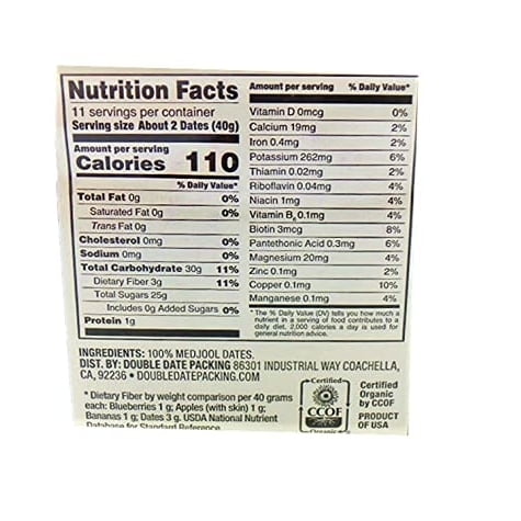 Double Date Organic Premium Medjool Dates 32 Ounce
