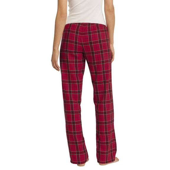 District Ladies Juniors Flannel Plaid Pant, New Red M