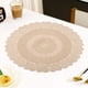 thumbnail image 4 of Alfombra de cena vaquera hueca de PVC, mantel individual circular aislante térmico antideslizante, protector de mesa doméstico antiquemaduras, 38x38cm, oro, lavable, plegable, reversible, resistente, 4 of 5