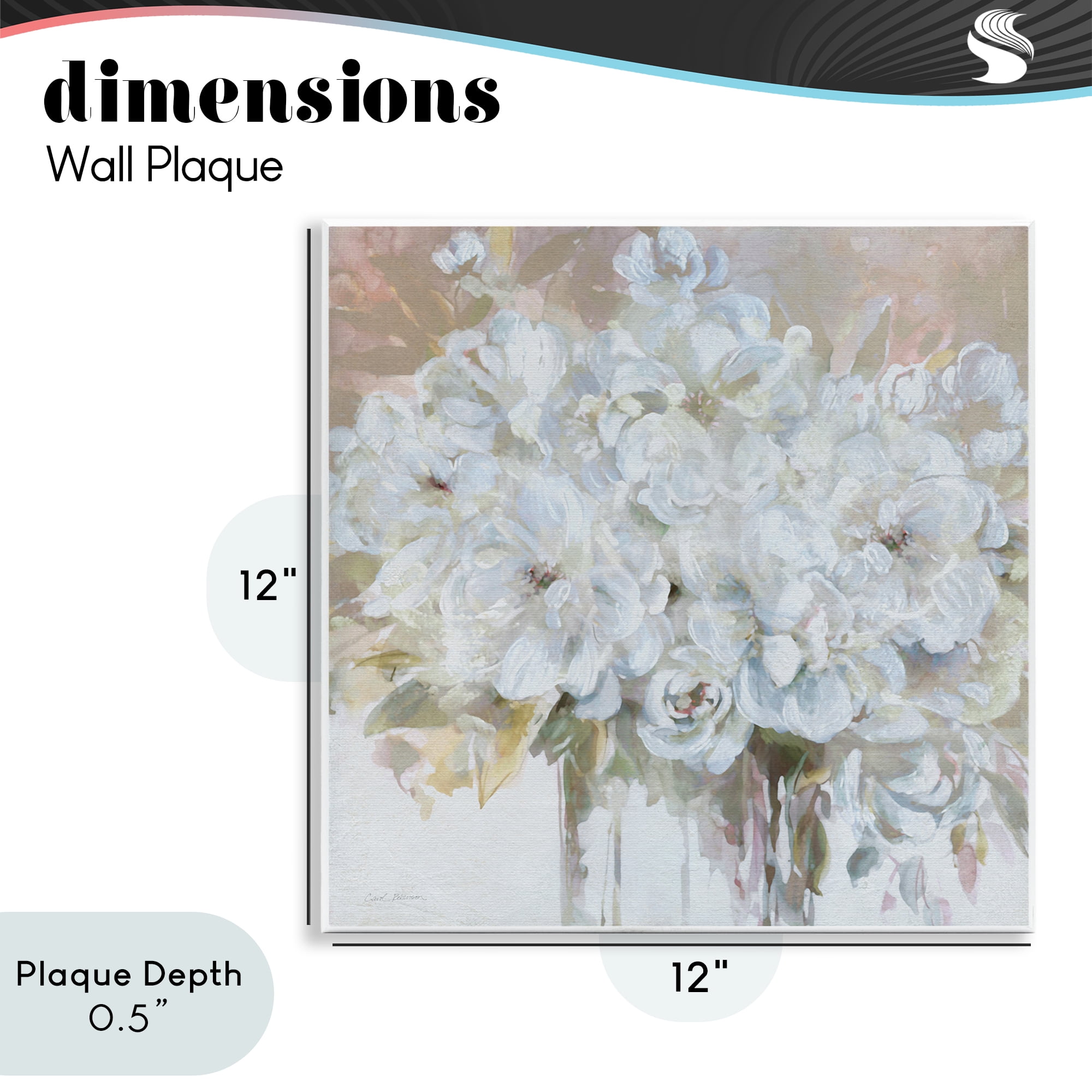 Stupell Industries Soft White Bouquet Serenity Wall Plaque Art, design by Carol Robinson