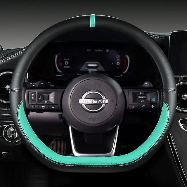 Protector en forma de D para volante de coche, para Nissan x-trail Qashqai March Serena Micra Kicks 2017-2023 Altima Teana 2019 Sentra 2022