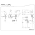 thumbnail image 3 of Kingston Brass KB8961DPL 8 in. Widespread Bathroom Faucet, Polished Chrome, 3 of 3