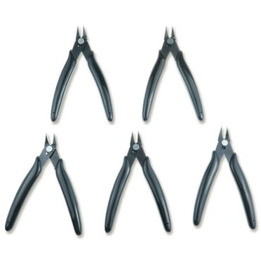 5PCS Wire Cutters, Sharp Flush Cutters, Side Cutters, Nippers for Cutting Metal and Cable Ties Wire, Jewelry Making, Electronics, DIY (Black)